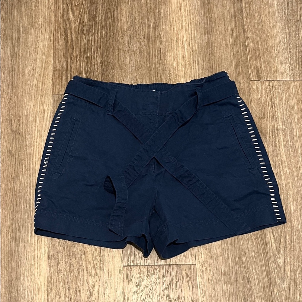 LOFT Blue Shorts with White Accents